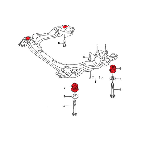 VERKLINE Buchsen Vorderachsträger Audi 200 C3 D11 (Aluminium) - PARTS33 GmbH