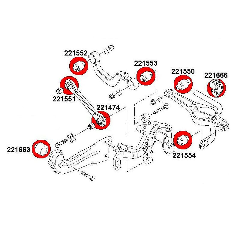 STRONGFLEX Audi TT 8J Buchsen Set Hinterachse (PU) - PARTS33 GmbH