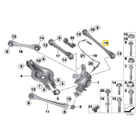 IRP Querlenker Spurstangen BMW F2X F3X Hinterachse einstellbar (Aluminium) - PARTS33 GmbH