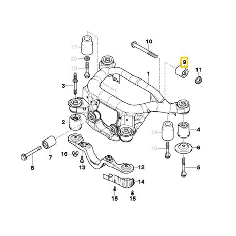 IRP BMW E46 Differentialaufhängung Buchsen Set starr (Aluminium) - PARTS33 GmbH