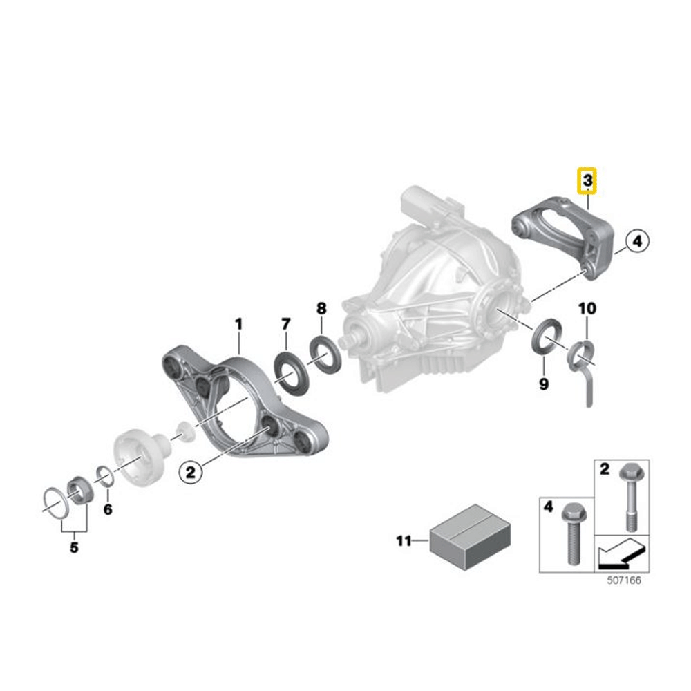 IRP Differential Doppelhalterung BMW F80 F82 F83 F87 M (Aluminium) - PARTS33 GmbH