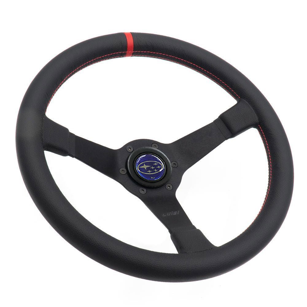 LUISI Mirage Race sports steering wheel leather complete set Subaru Impreza 2001-2011 (bowled / with TÜV) - PARTS33 GmbH