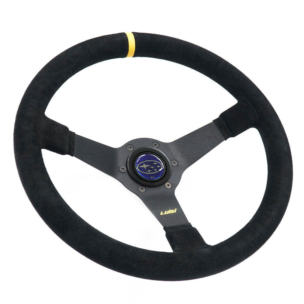 LUISI Mirage Race sports steering wheel suede complete set Subaru Impreza 2001-2011 (dish / with TÜV) - PARTS33 GmbH
