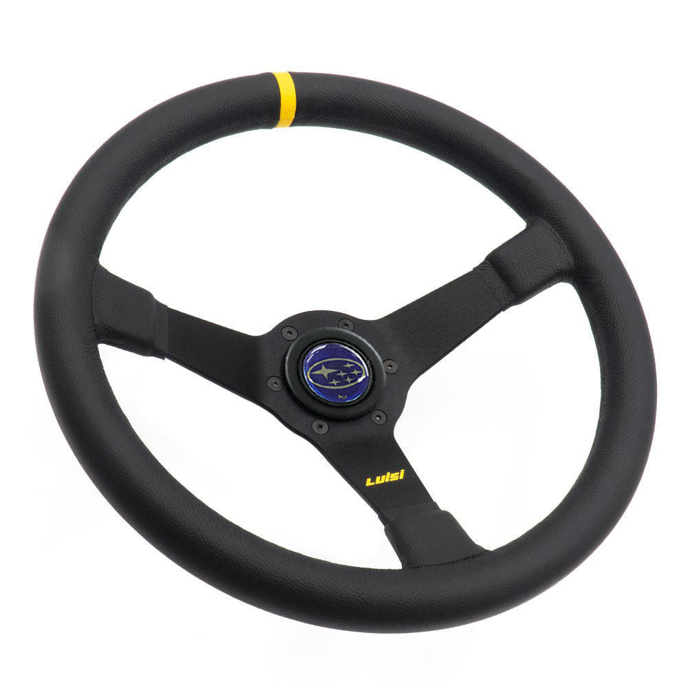 LUISI Mirage Race sports steering wheel leather complete set Subaru Impreza 2001-2011 (bowled / with TÜV) - PARTS33 GmbH