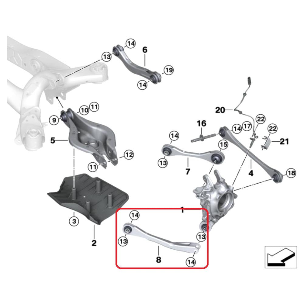 VERKLINE Querlenker Längslenker BMW G20 G21 G29 Hinterachse Uniball (Stahl) - PARTS33 GmbH