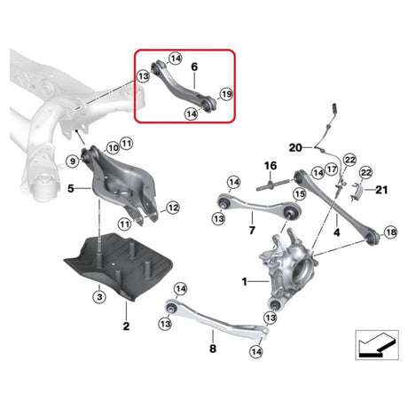 VERKLINE Querlenker Camber Arms BMW G20 G21 G29 Hinterachse oben einstellbar (Aluminium) - PARTS33 GmbH