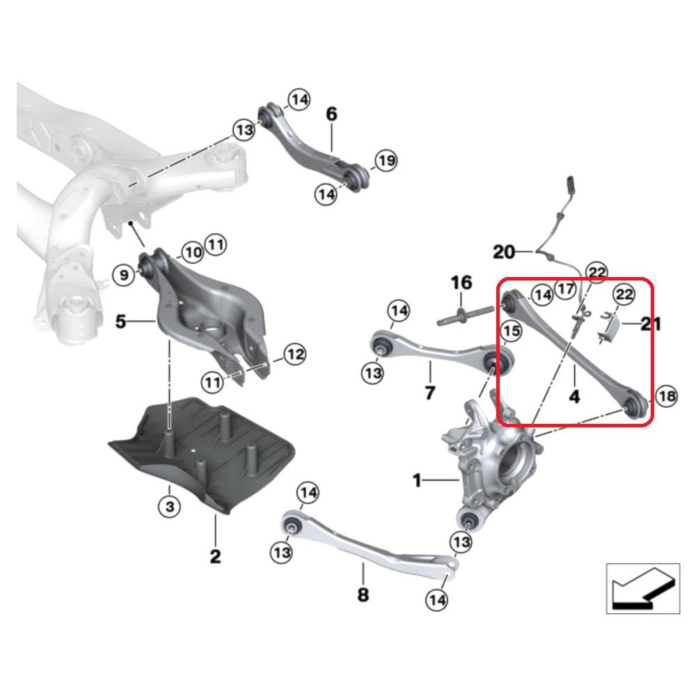 VERKLINE wishbone toe link Toyota Supra A90 A91 rear axle adjustable Uniball (steel) - PARTS33 GmbH