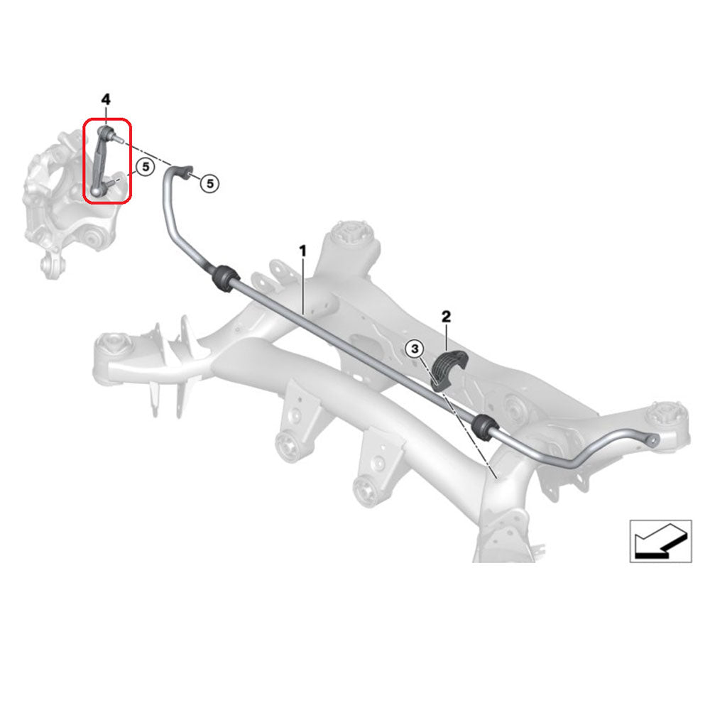 VERKLINE Koppelstange passend für BMW G20 G21 G29 Hinterachse Uniball (Aluminium)