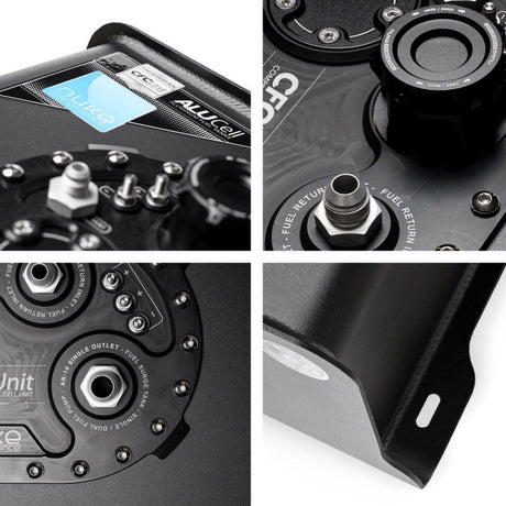 NUKE PERFORMANCE 40 Liter AluCell Kraftstofftank mit integriertem Surge Tank - PARTS33 GmbH