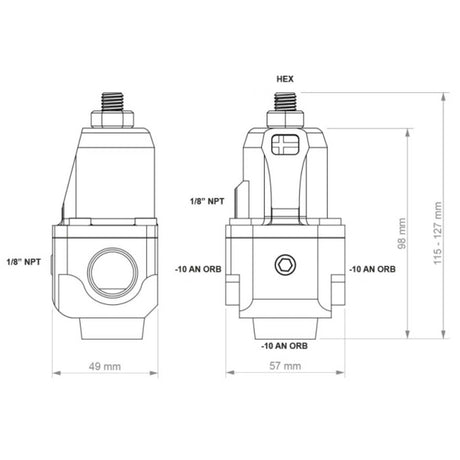 NUKE PERFORMANCE -10AN / Dash 10 Benzindruckregler FPR100x - PARTS33 GmbH