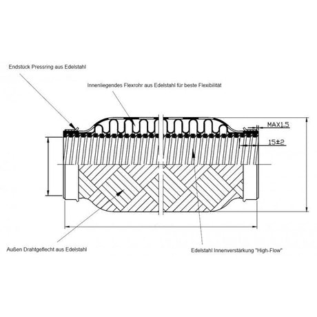 FAMEFORM Flexrohr Auspuffrohr (Edelstahl) - PARTS33 GmbH