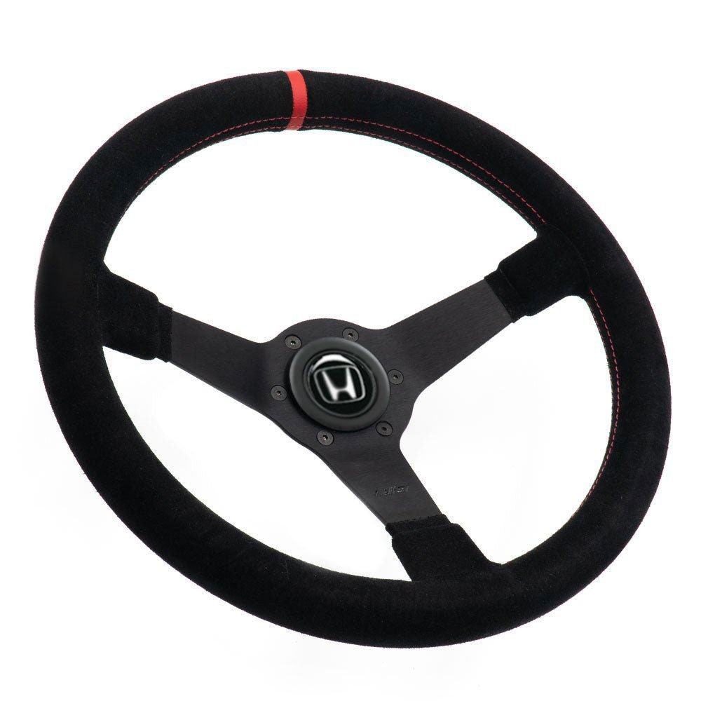 LUISI Mirage Race sports steering wheel suede complete set Honda Civic & CRX 1992-1995 (bowled / with TÜV) - PARTS33 GmbH