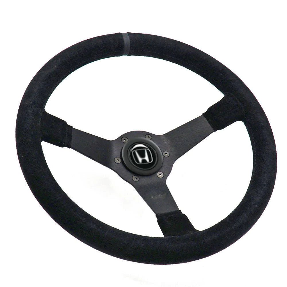 LUISI Mirage Race sports steering wheel suede complete set Honda CRX 1992-1995 (dish / with TÜV) - PARTS33 GmbH