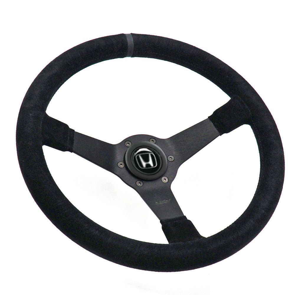 LUISI Mirage Race sports steering wheel suede complete set Honda Civic & CRX 1992-1995 (bowled / with TÜV) - PARTS33 GmbH