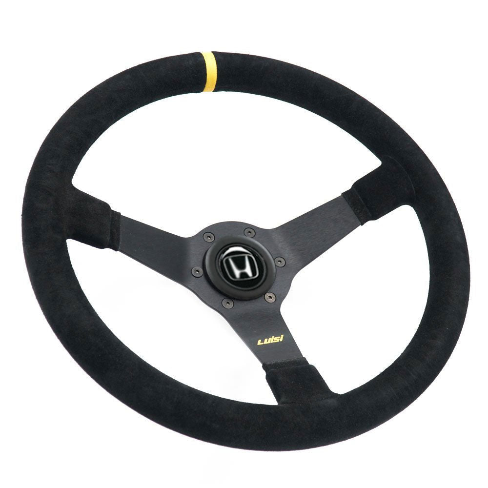 LUISI Mirage Race sports steering wheel suede complete set Honda Civic 1996-2001 (dish / with TÜV) - PARTS33 GmbH
