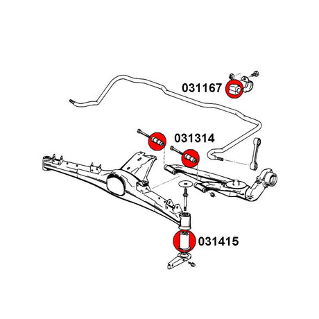 STRONGFLEX BMW Z3 Buchsen Set Vorderachse & Hinterachse (PU) - PARTS33 GmbH