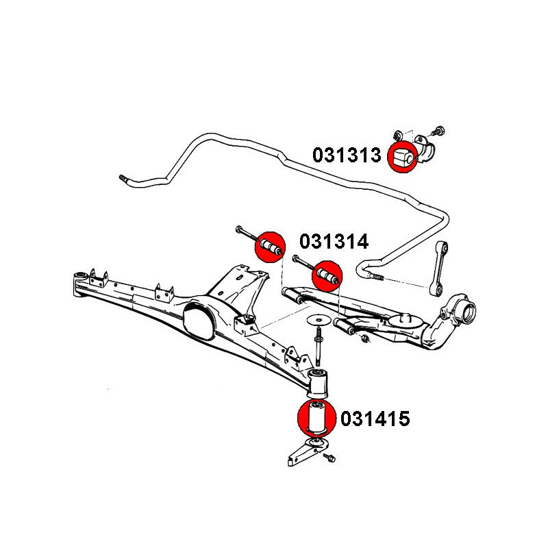 STRONGFLEX BMW E36 Compact Buchsen Set Vorderachse & Hinterachse (PU) - PARTS33 GmbH