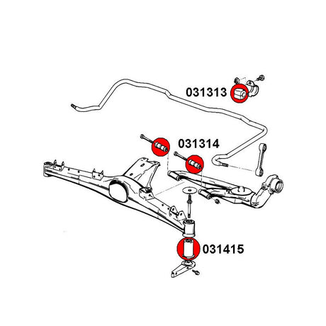 STRONGFLEX BMW E36 Compact Buchsen Set Vorderachse & Hinterachse (PU) - PARTS33 GmbH