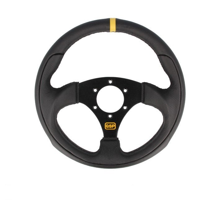QSP Racing Street YS leather steering wheel black - PARTS33 GmbH