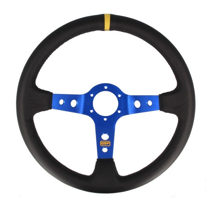 QSP Turbo Deep Blue YS leather black (dished steering wheel) - PARTS33 GmbH