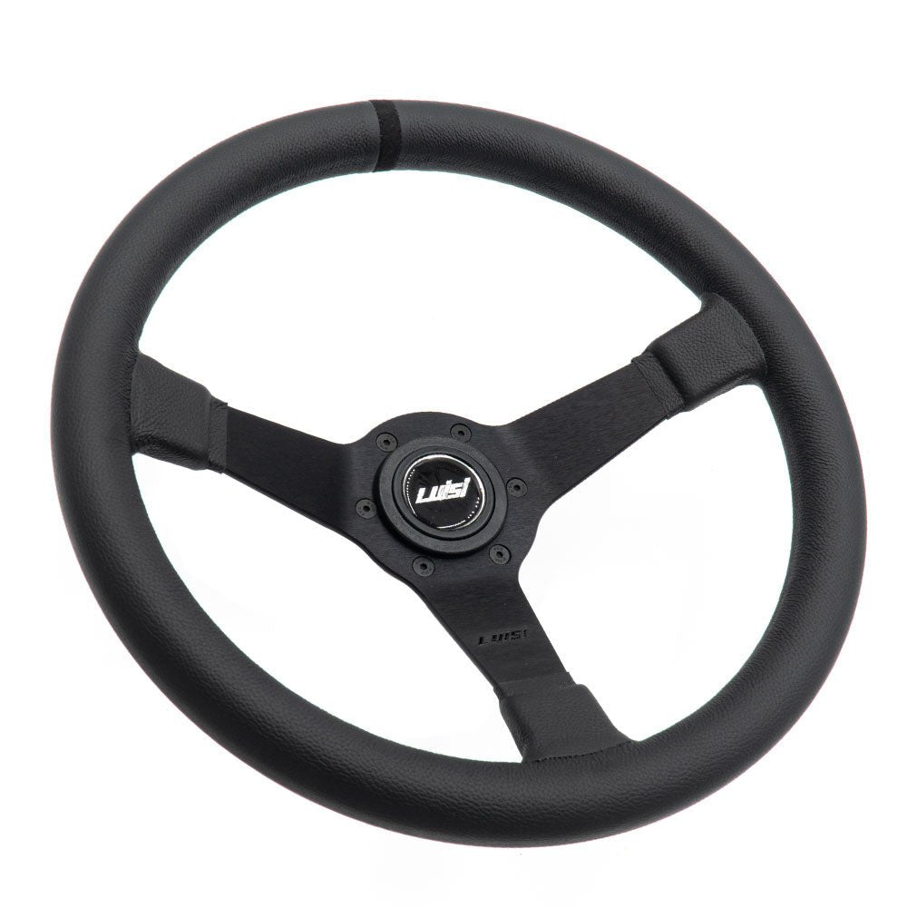 LUISI Mirage Race KS sports steering wheel leather black (dish / with TÜV) - PARTS33 GmbH