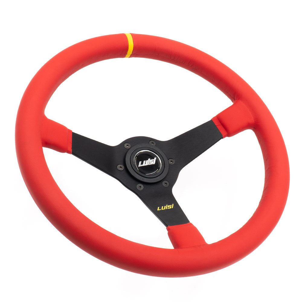LUISI Mirage Race YS sports steering wheel leather red (dished / with TÜV) - PARTS33 GmbH