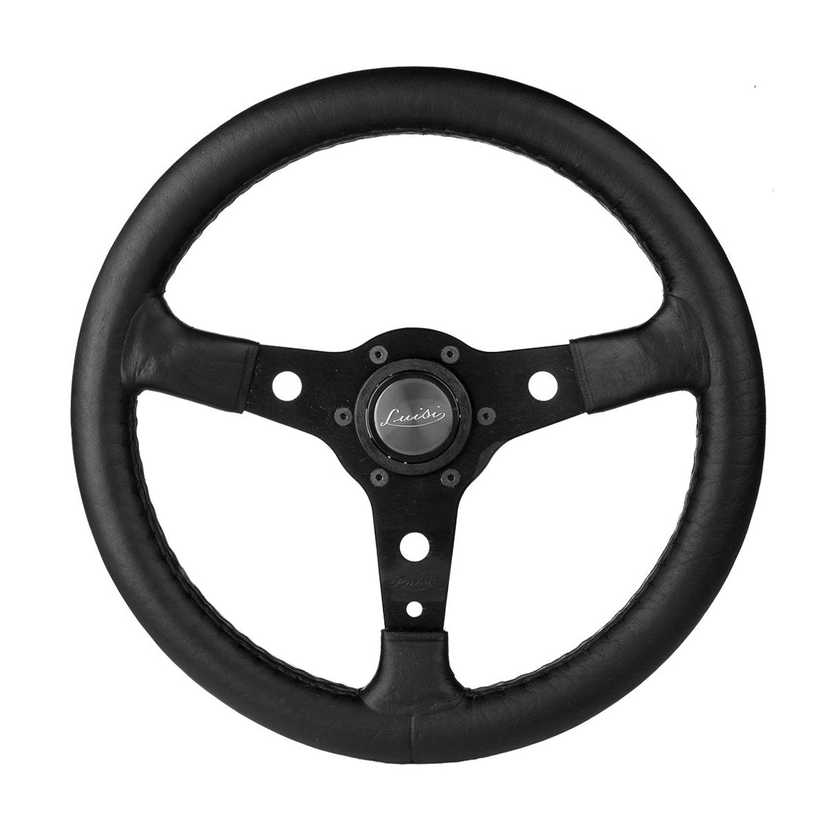 LUISI Versilia sports steering wheel synthetic leather black (dish / with TÜV)