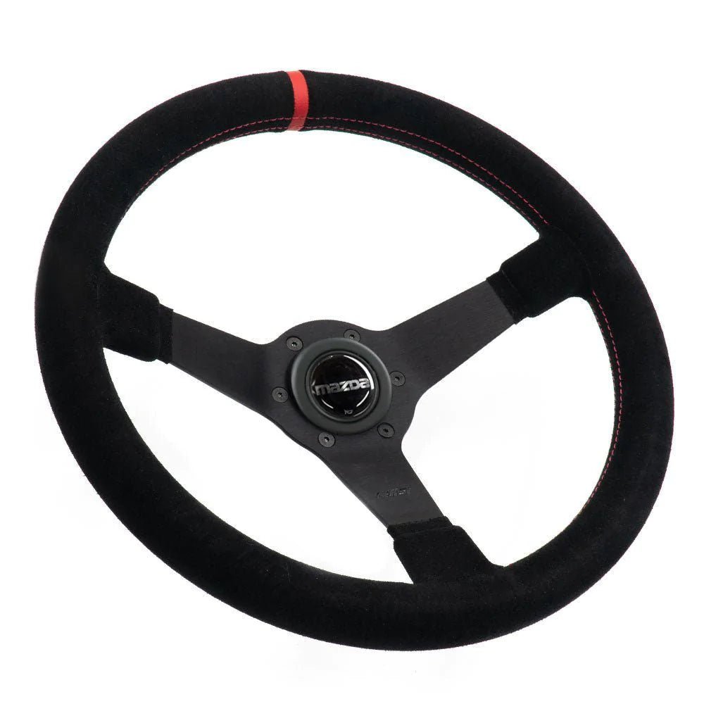 LUISI Mirage Race sports steering wheel suede complete set Mazda MX-5 NB 1998-2005 (bowled / with TÜV) - PARTS33 GmbH