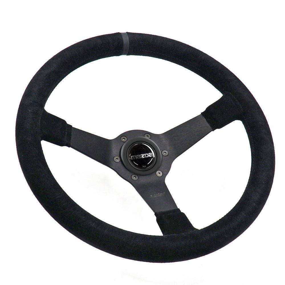 LUISI Mirage Race sports steering wheel suede complete set Mazda MX-5 NA 1989-1998 without airbag (bowled / with TÜV) - PARTS33 GmbH