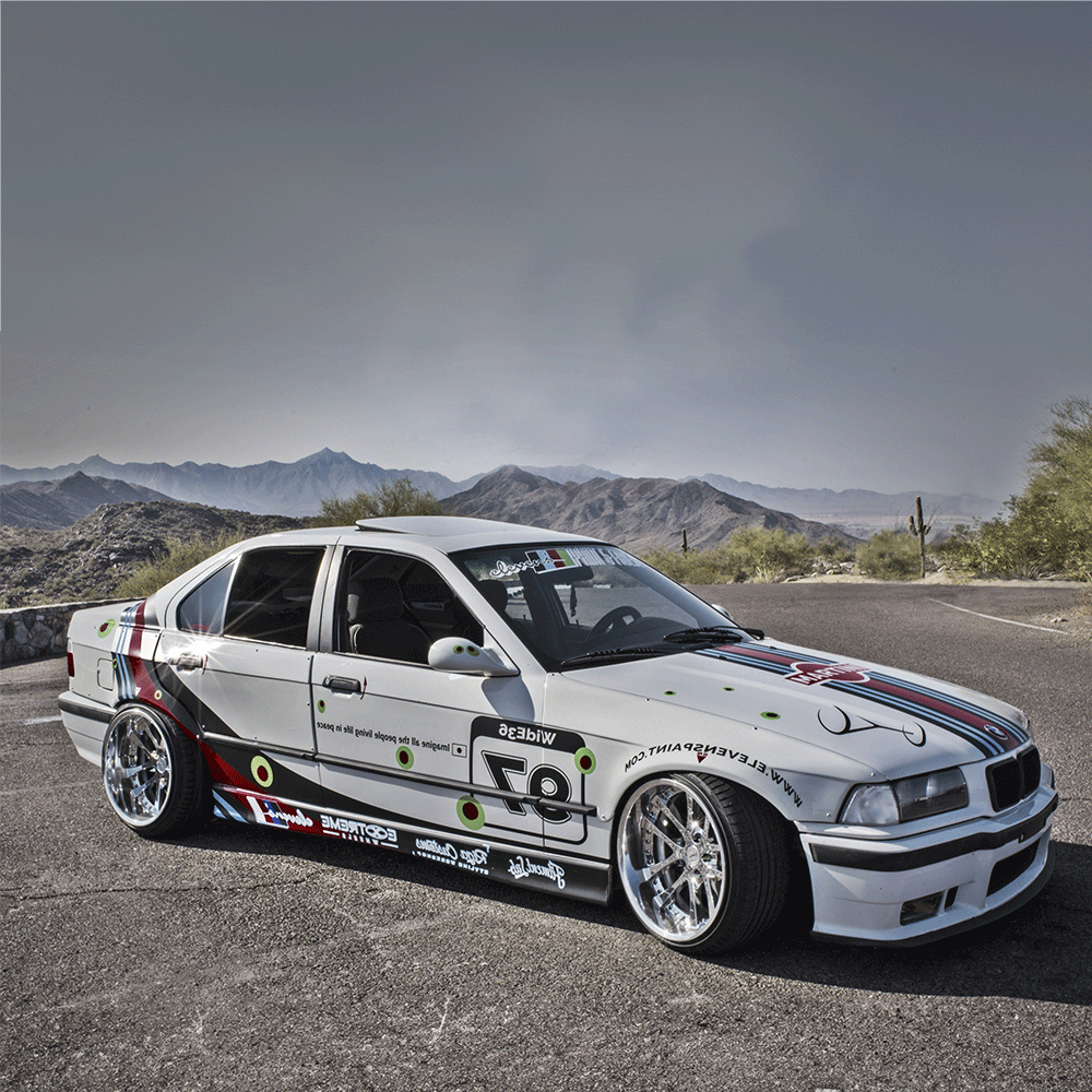 FITMENT LAB Widebody Kit BMW E36 Sedan Phase 2 with cut-outs - PARTS33 GmbH