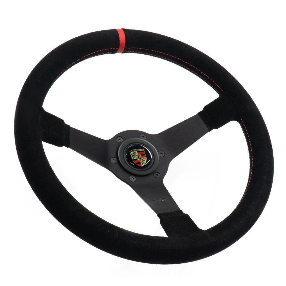 LUISI Mirage Race sports steering wheel suede complete set Porsche 911 08/1973-08/1989 (bowled / with TÜV) - PARTS33 GmbH