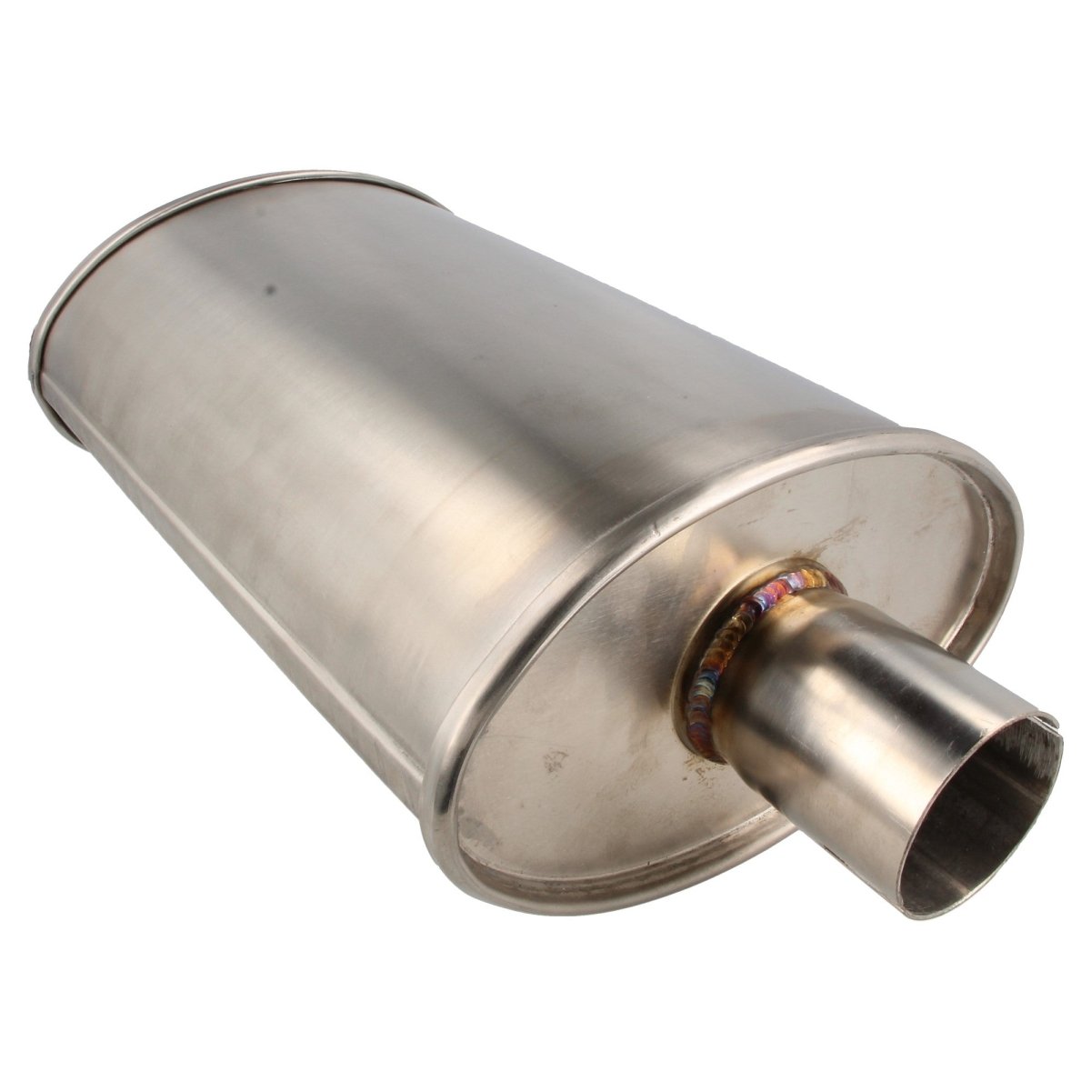 QSP exhaust silencer oval (stainless steel) - PARTS33 GmbH