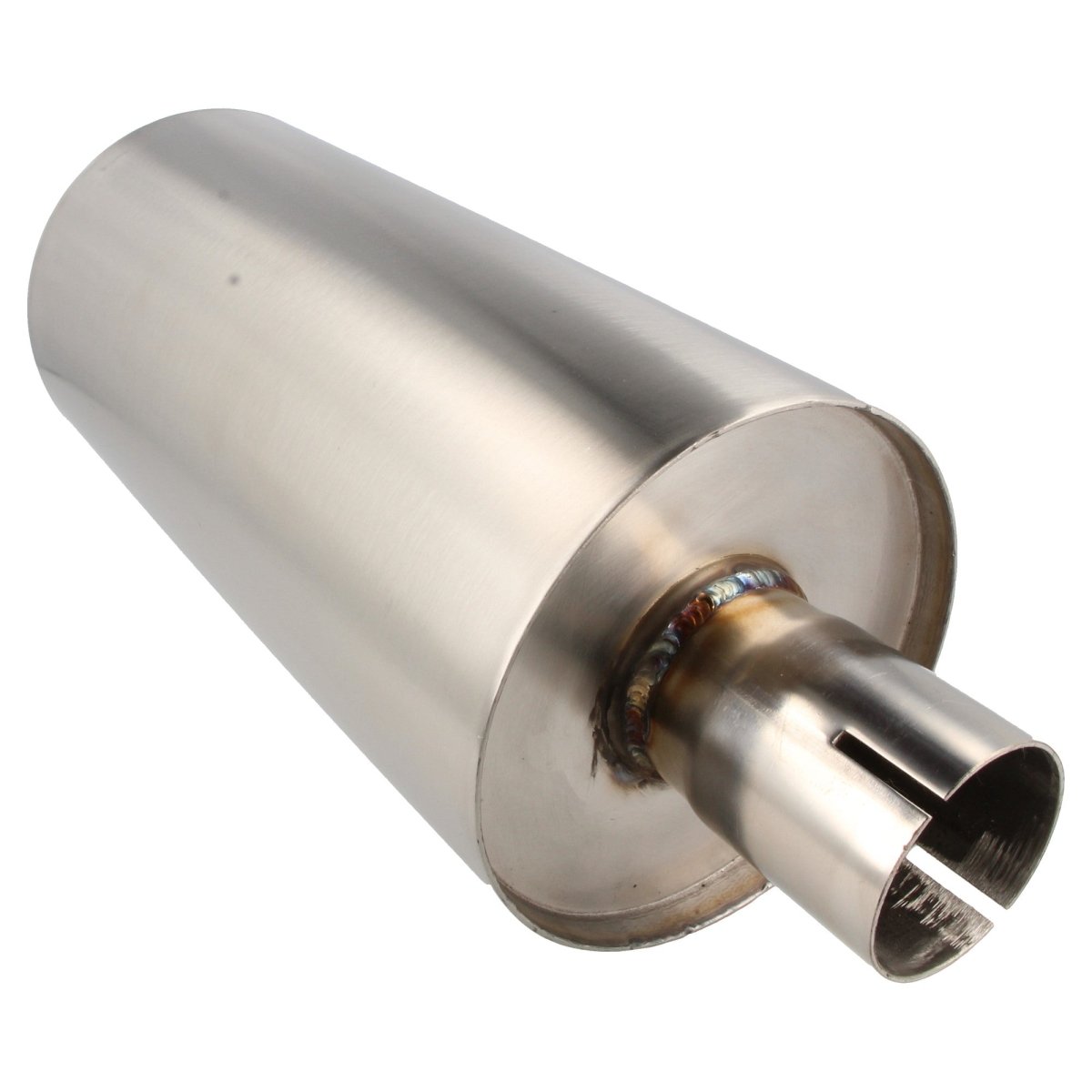 QSP exhaust silencer round (stainless steel) - PARTS33 GmbH