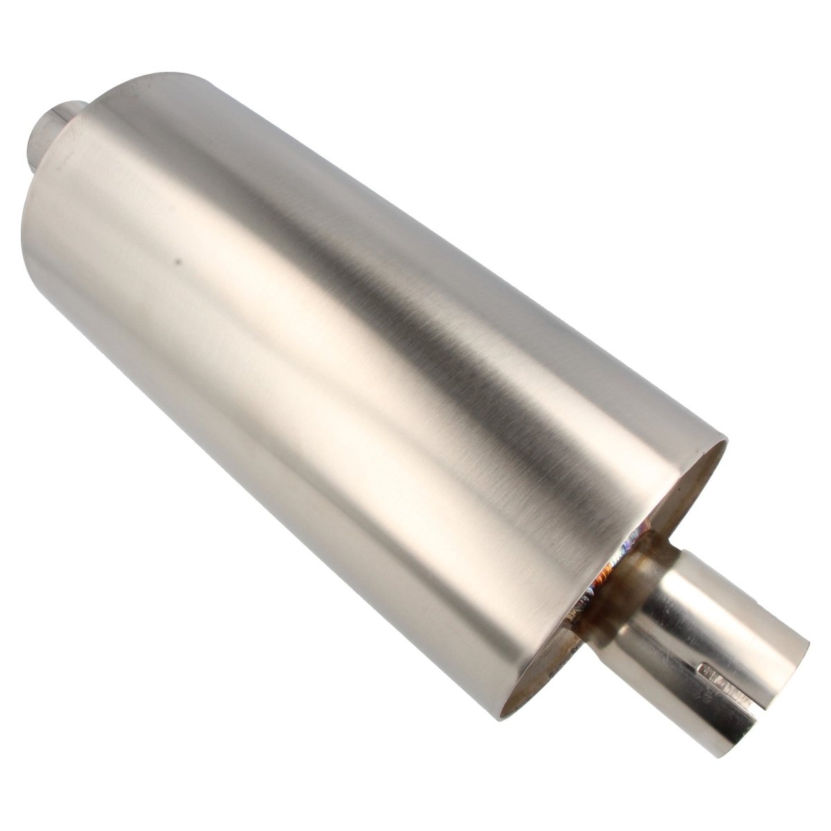 QSP exhaust silencer round (stainless steel) - PARTS33 GmbH