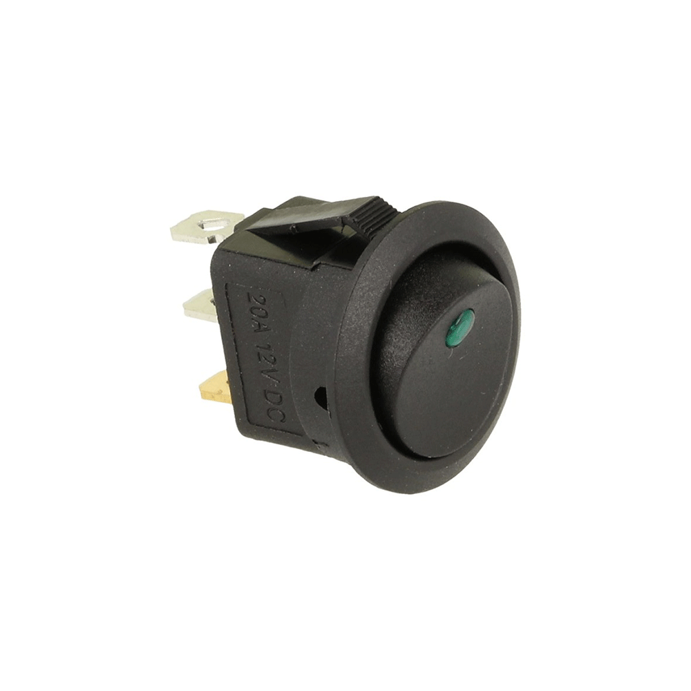 QSP toggle switch LED green illuminated (for panel) - PARTS33 GmbH