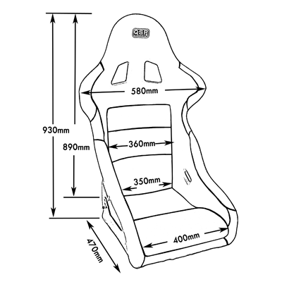 QSP Rennsitz Drift V1 Standard Stoff Schwarz - PARTS33 GmbH