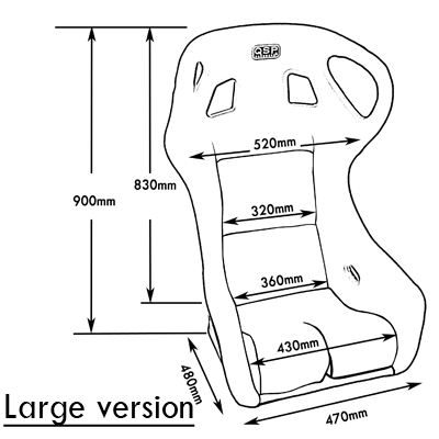 QSP Rennsitz Drift V2 XL Stoff Schwarz - PARTS33 GmbH