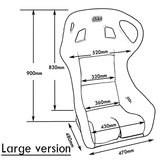 QSP Rennsitz Drift V2 XL Stoff Schwarz - PARTS33 GmbH