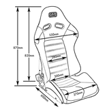 QSP Rennsitz Sport einstellbar Stoff schwarz - PARTS33 GmbH