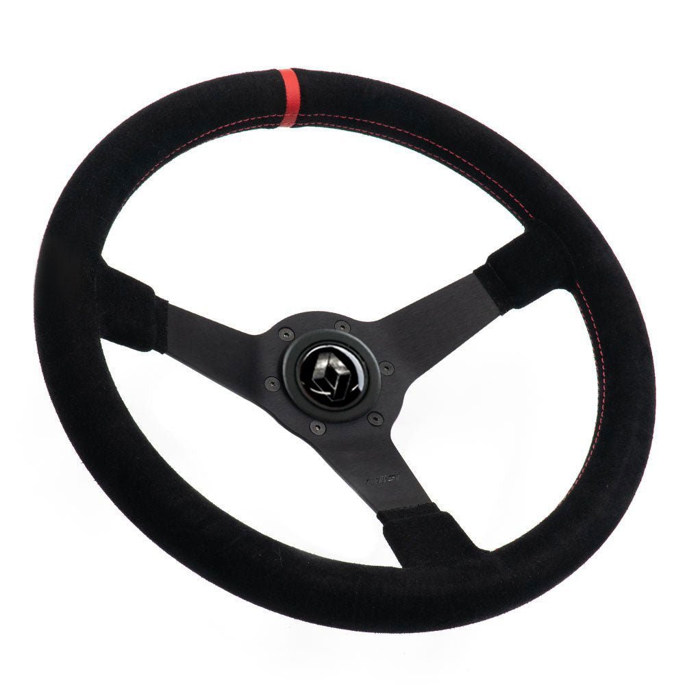 LUISI Mirage Race sports steering wheel suede complete set Renault Clio RS 2008-2014 (bowled / with TÜV) - PARTS33 GmbH