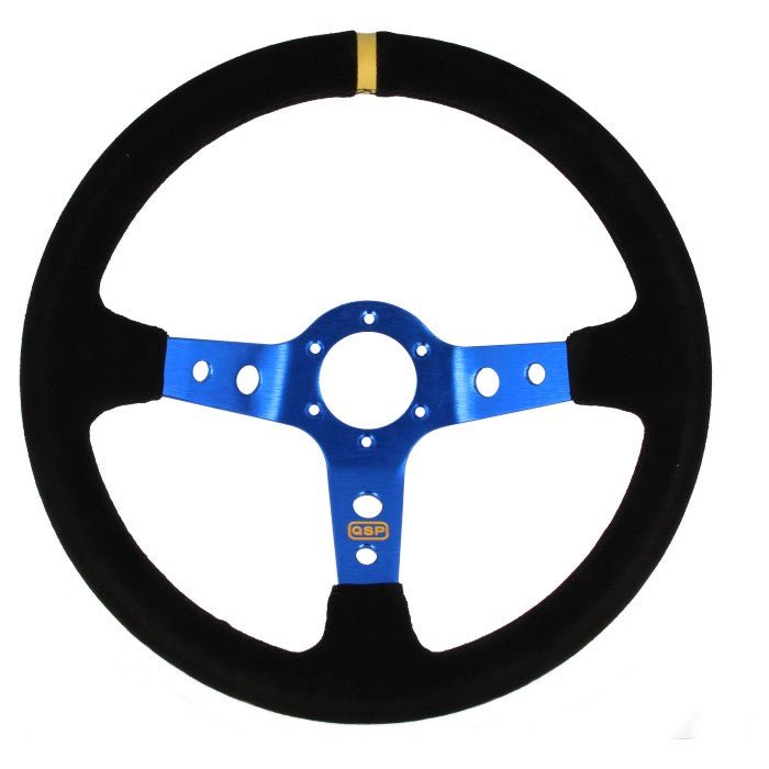 QSP Turbo Deep Blue YS suede black (dished steering wheel) - PARTS33 GmbH