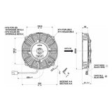 SPAL Elektronischer Lüfter saugend 740 m³ 24V 190 mm