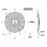 SPAL Elektronischer Lüfter saugend 1760 m³ 12V 350 mm