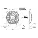 SPAL Elektronischer Lüfter saugend 1630 m³ 12V 280 mm