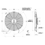 SPAL Elektronischer Lüfter blasend 2120 m³ 12V 330 mm