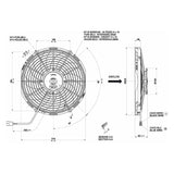 SPAL Elektronischer Lüfter saugend 2270 m³ 12V 305 mm