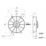 SPAL Elektronischer Lüfter saugend 2500 m³ 24V 280 mm