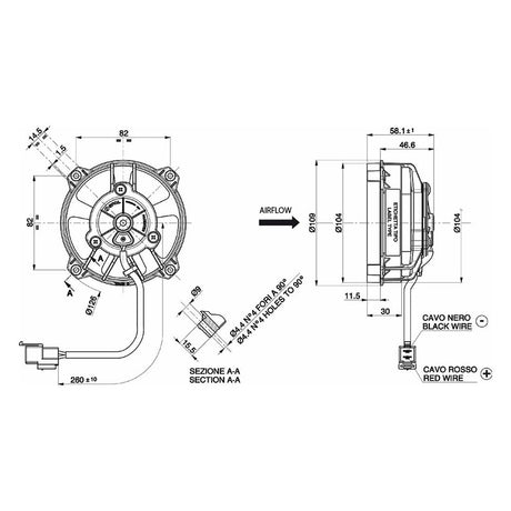 SPAL Elektronischer Lüfter saugend 250 m³ 12V 96 mm - PARTS33 GmbH