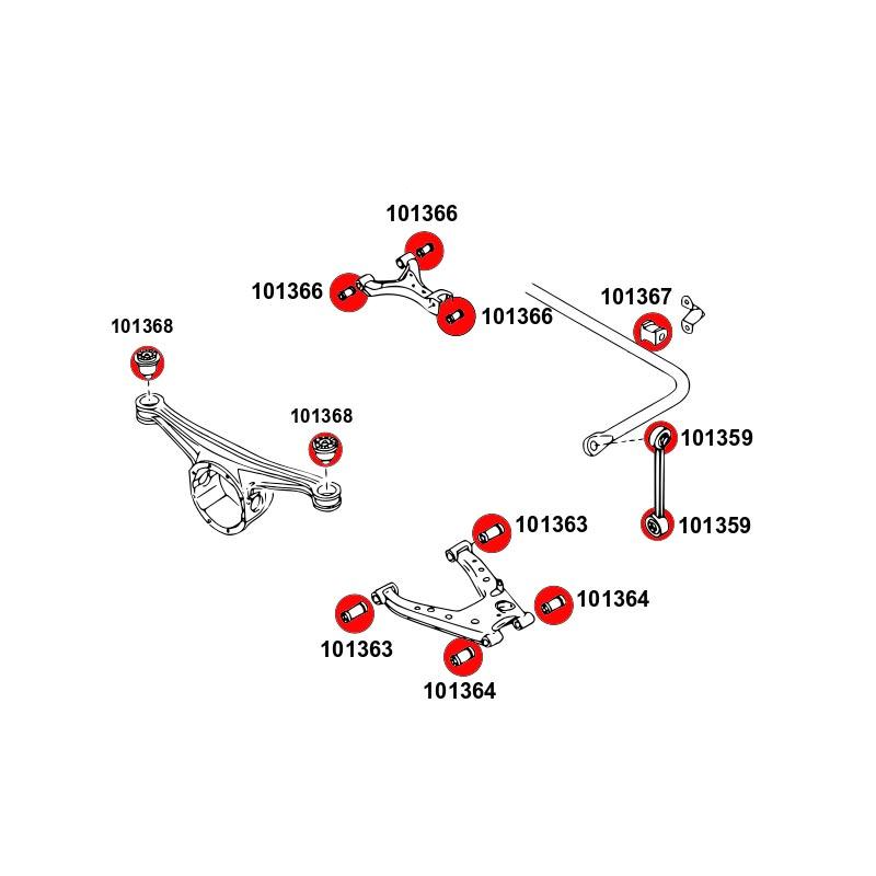 STRONGFLEX MX-5 NA Buchsen Set Hinterachse (PU) - PARTS33 GmbH