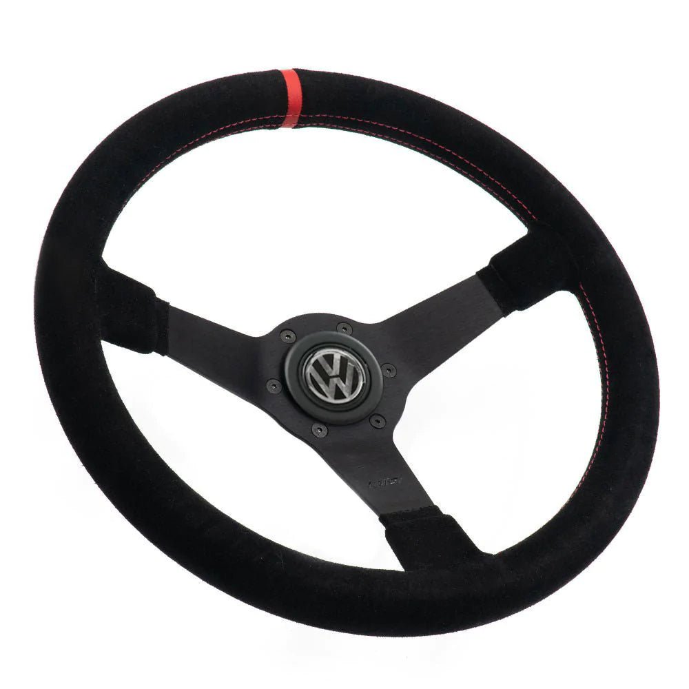 LUISI Mirage Race sports steering wheel suede complete set VW Jetta 2 09/1988-1992 (dish / with TÜV) - PARTS33 GmbH